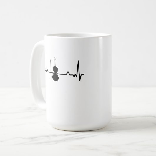 Violine Viola Cello Herzschlag Sonnenschein Kaffeetasse (Vorderseite Links)