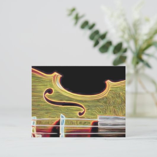 Violine, Viola, Cello? Postkarte (Stehend Vorderseite)