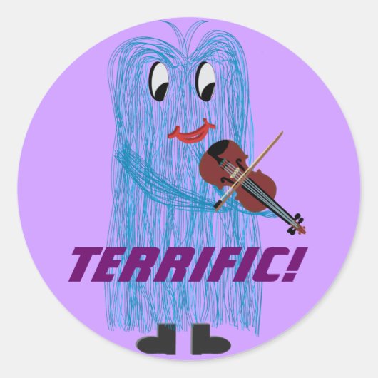 Violine & Viola - Erhalten Sie ein warmes, schwind Runder Aufkleber (Vorderseite)