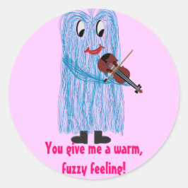 Violine & Viola - Erhalten Sie ein warmes, schwind Runder Aufkleber