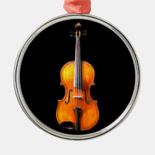 Violine/Viola-Feiertags-Verzierung Silbernes Ornament