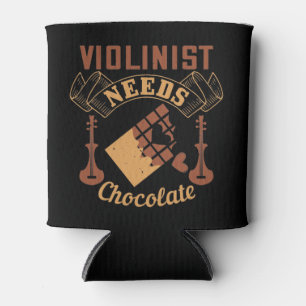 Violine - Violinist braucht Schokolade Dosenkühler