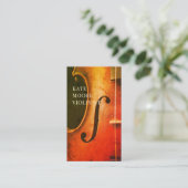 Violine Violinist Musician Business Card Visitenkarte (Stehend Vorderseite)