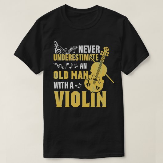Violine Violinvater Großpa T-Shirt (Design vorne)