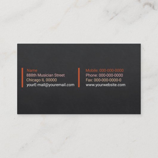 Violine Visitenkarte (Rückseite)