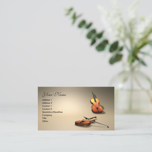 Violine Visitenkarte (Stehend Vorderseite)