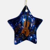 Violine von Weihnachtsblauen Bauern Keramik Ornament (Rechts)