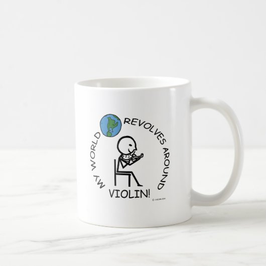 Violine - Weltumdrehungen Kaffeetasse (Rechts)