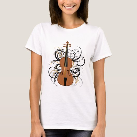 Violine Wirbel T-Shirt (Vorderseite)