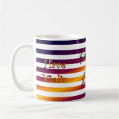 Violine ~ wird ~musikalische Streifen ~Scale Kaffeetasse (Links)