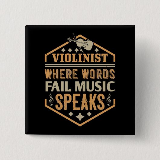 Violine - Wo Worte Musik Versagt sprechen Button (Vorderseite)