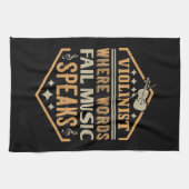 Violine - Wo Worte Musik Versagt sprechen Geschirrtuch (Horizontal)