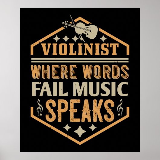 Violine - Wo Worte Musik Versagt sprechen Poster (Vorne)