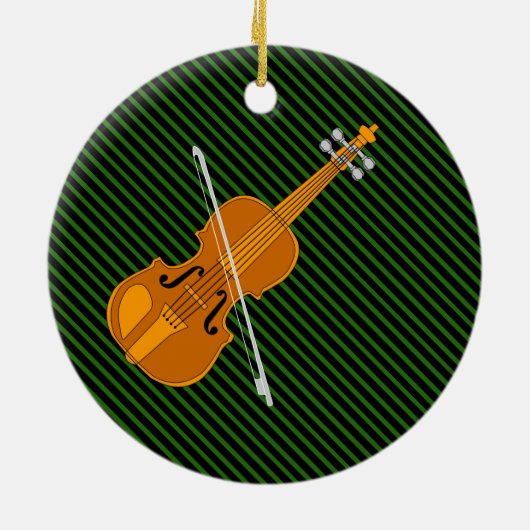 Violine Zeichnend Keramik Ornament (Hinten)