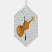 Violine Zeichnend Ornament Aus Glas (Vorderseite Rechts)