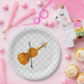 Violine Zeichnend Pappteller (Party)