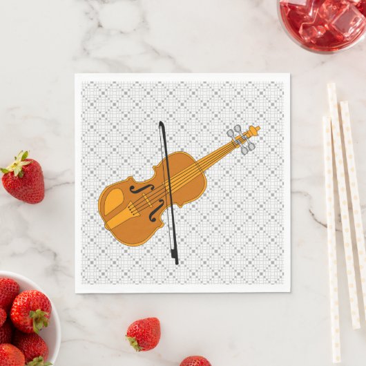 Violine Zeichnend Serviette (Beispiel)