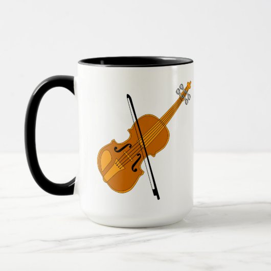 Violine Zeichnend Tasse (Links)