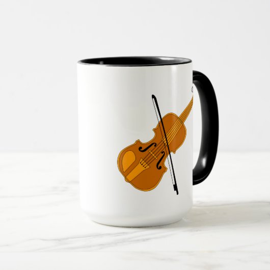 Violine Zeichnend Tasse (VorderseiteRechts)