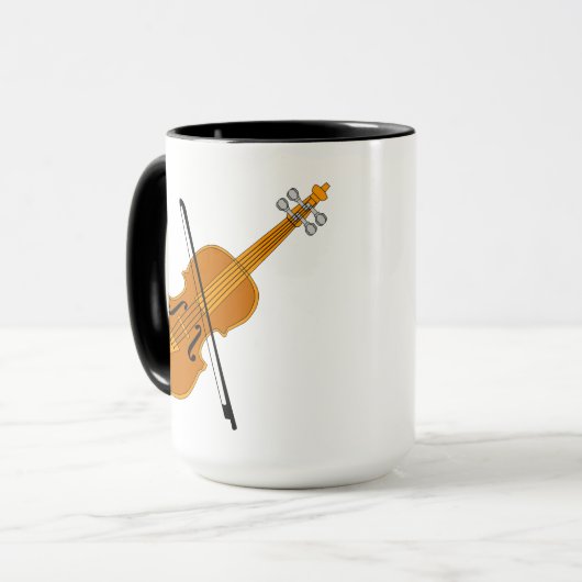 Violine Zeichnend Tasse (Vorderseite Links)