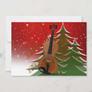 Violine zu Weihnachten, Frohe Weihnachten, Karte