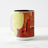 VIOLINE ZWEIFARBIGE TASSE (Vorderseite Links)