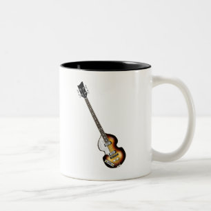 Violinen-Bass-Gitarre Zweifarbige Tasse