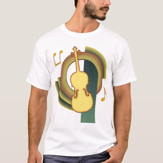 Violinen-Deko T-Shirt (Vorderseite)