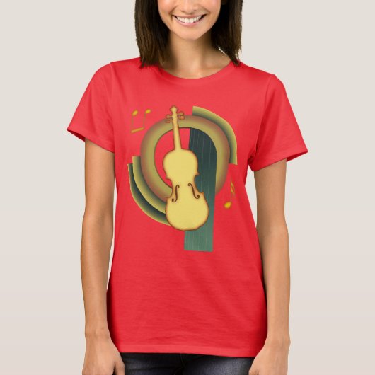 Violinen-Deko T-Shirt (Vorderseite)