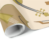 Violinen-Druck-Muster Geschenkpapier (Rolleneckpunkt)