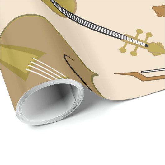 Violinen-Druck-Muster Geschenkpapier (Rolleneckpunkt)