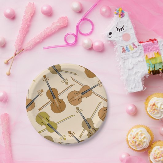 Violinen-Druck-Muster Pappteller (Party)