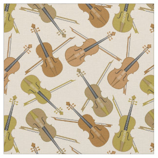 Violinen-Druck-Muster Stoff