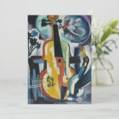 Violinen-Erwägungsgrunden-moderne Kunst Einladung (Stehend Vorderseite)