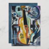 Violinen-Erwägungsgrunden-moderne Kunst Einladung (Vorne/Hinten)