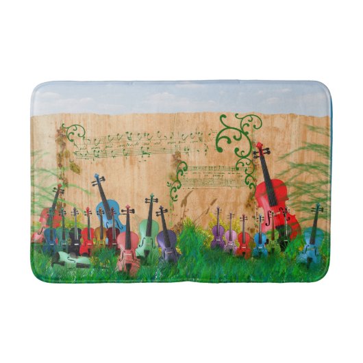 Violinen-Garten Badematte (Vorderseite)