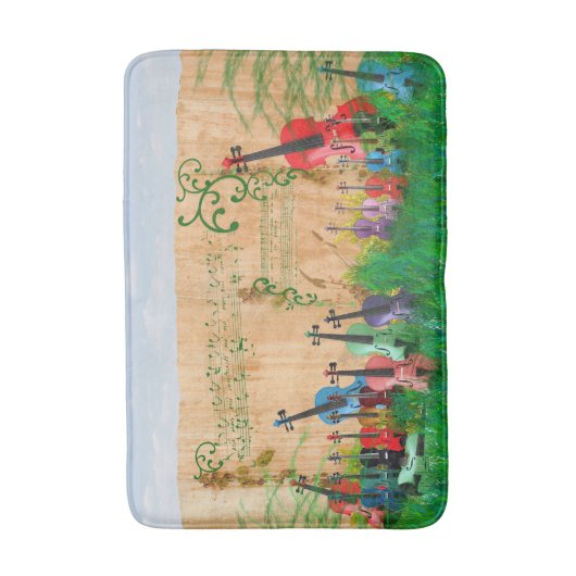 Violinen-Garten Badematte (Vorderseite Vertikal)