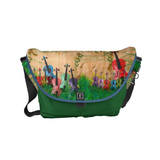 Violinen-Garten Kuriertasche (Vorderseite)