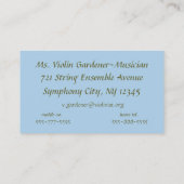 Violinen-Garten Visitenkarte (Rückseite)