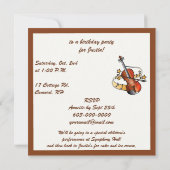 Violinen-Geburtstags-Party Einladung (Rückseite)