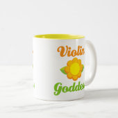 Violinen-Göttin Zweifarbige Tasse (VorderseiteRechts)