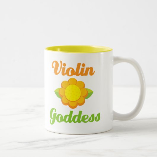 Violinen-Göttin Zweifarbige Tasse (Rechts)