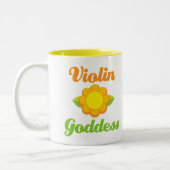 Violinen-Göttin Zweifarbige Tasse (Links)