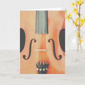 Violinen-Gruß-Karte Karte (Gelbe Blume)