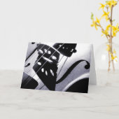 Violinen-Gruß-Karte Karte (Gelbe Blume)