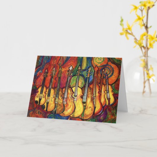 Violinen Karte (Gelbe Blume)