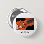 Violinen-Knopf für den ernsten Musiker Button (Vorne & Hinten)