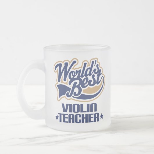 Violinen-Lehrer-Geschenk Mattglastasse (Links)