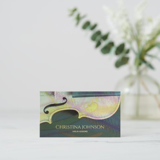 Violinen-Lehrer-Lehrer-Musiker-Künstler Luthier Visitenkarte (Stehend Vorderseite)