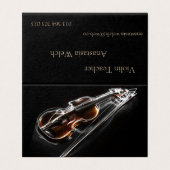 Violinen-Lehrer Visitenkarten (Außenseite Aufgefaltet)